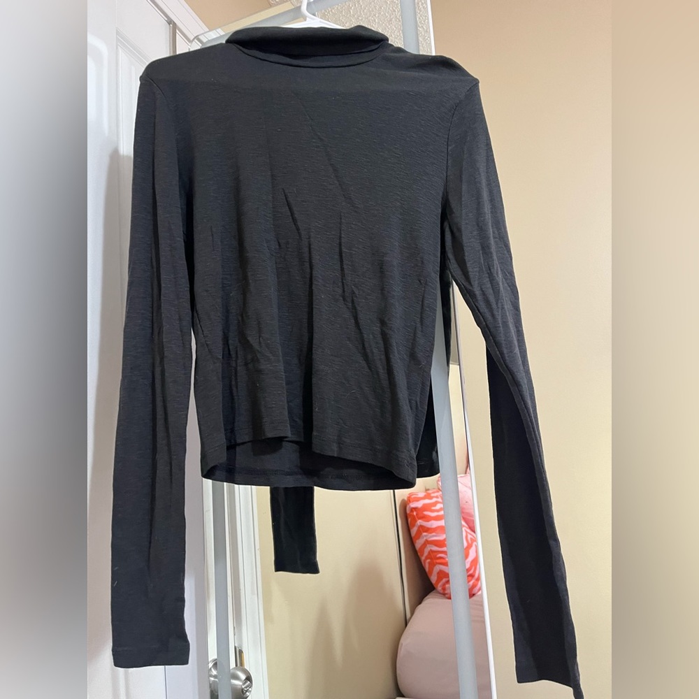 grey/black turtle neck long sleeve